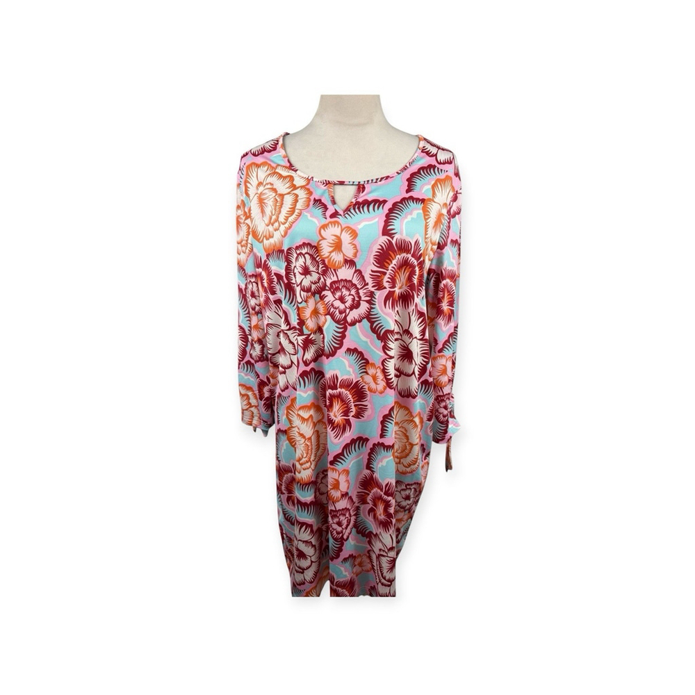 Stella Parker Collection UPF 50 Sun Protection Floral Dress Size XL NWT